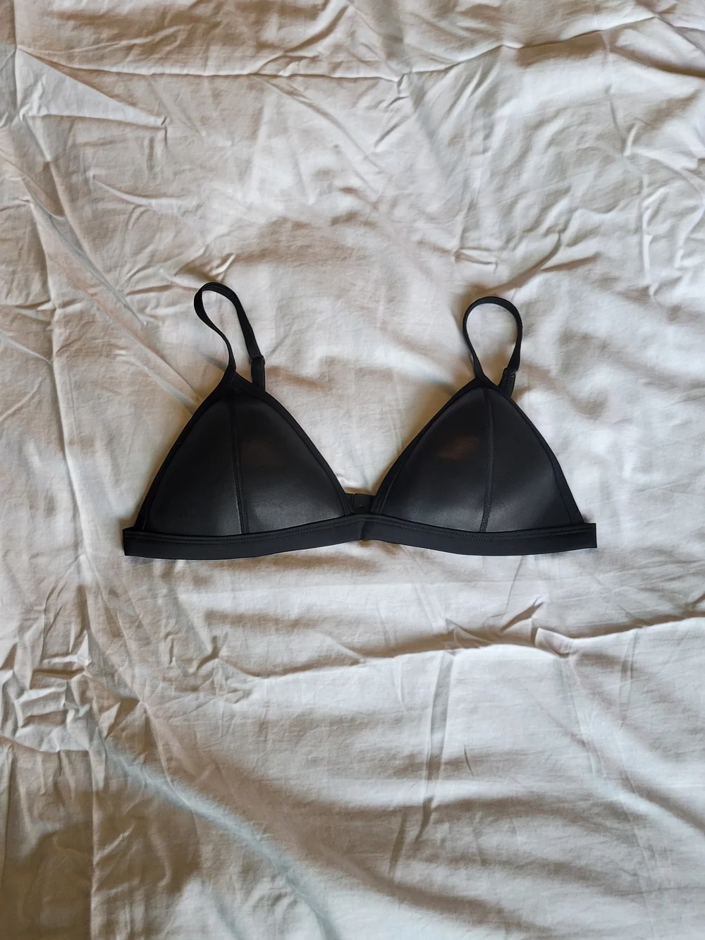 triangl swimwear Black Triangle Neoprene Bikini Top